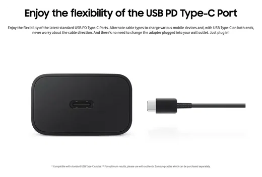 Originele Samsung 15W PD Power Adapter USB-C Oplader Duo Pack Wit afbeelding 6