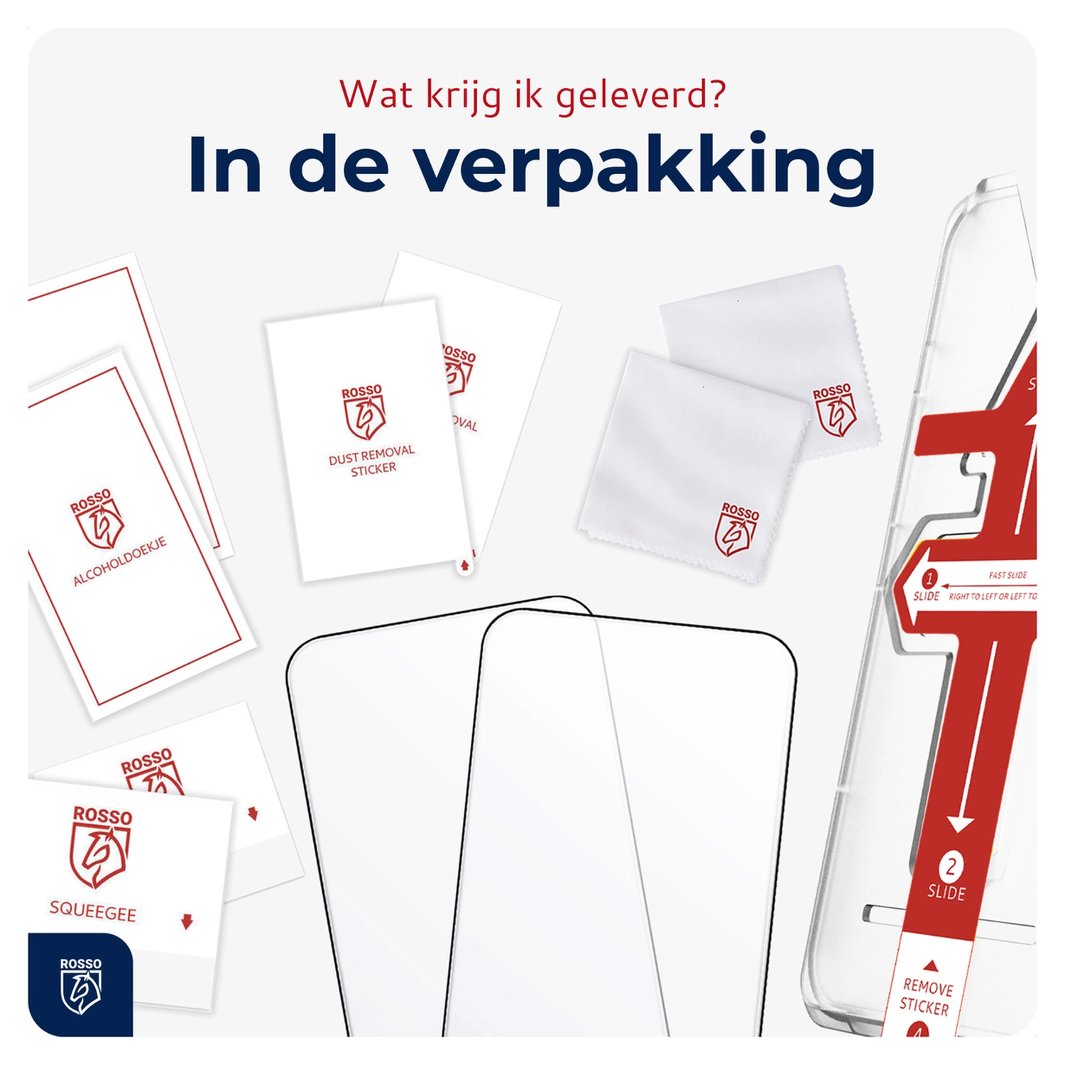 Duo pack Rosso Samsung Galaxy Tab A8 Tempered Glass Installatietray afbeelding 6