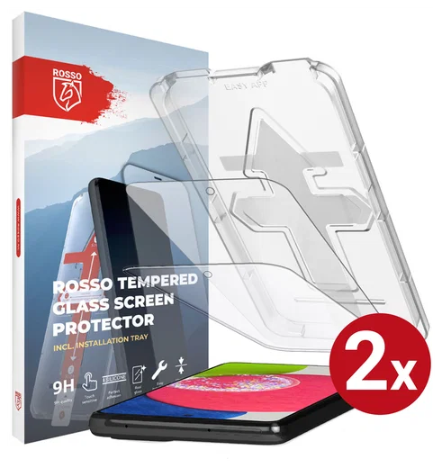 Rosso Samsung Galaxy A52S/A52 Tempered Glass met Installatietray (2-Pack) afbeelding 1