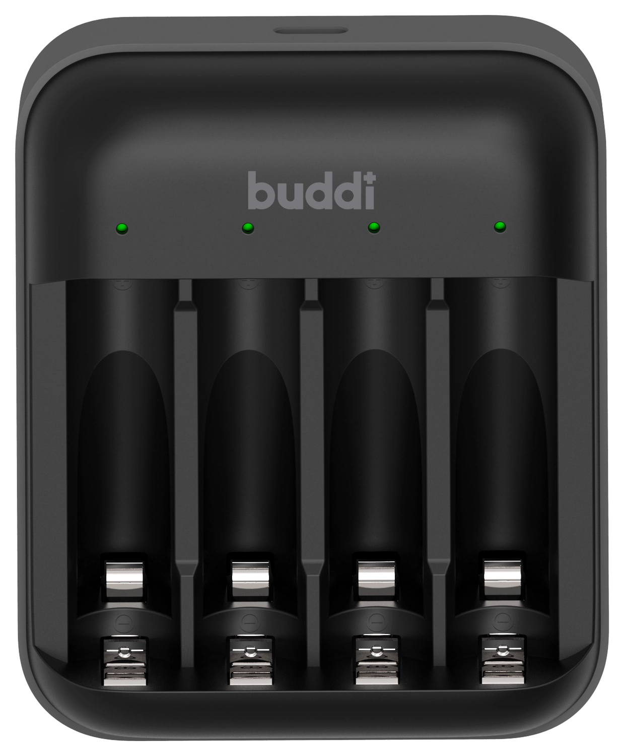 Buddi Battery Charger AA + AAA Batterij USB-C Oplader 4 Stuks Zwart afbeelding 6