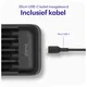Buddi Battery Charger AA + AAA Batterij USB-C Oplader 4 Stuks Zwart afbeelding 2