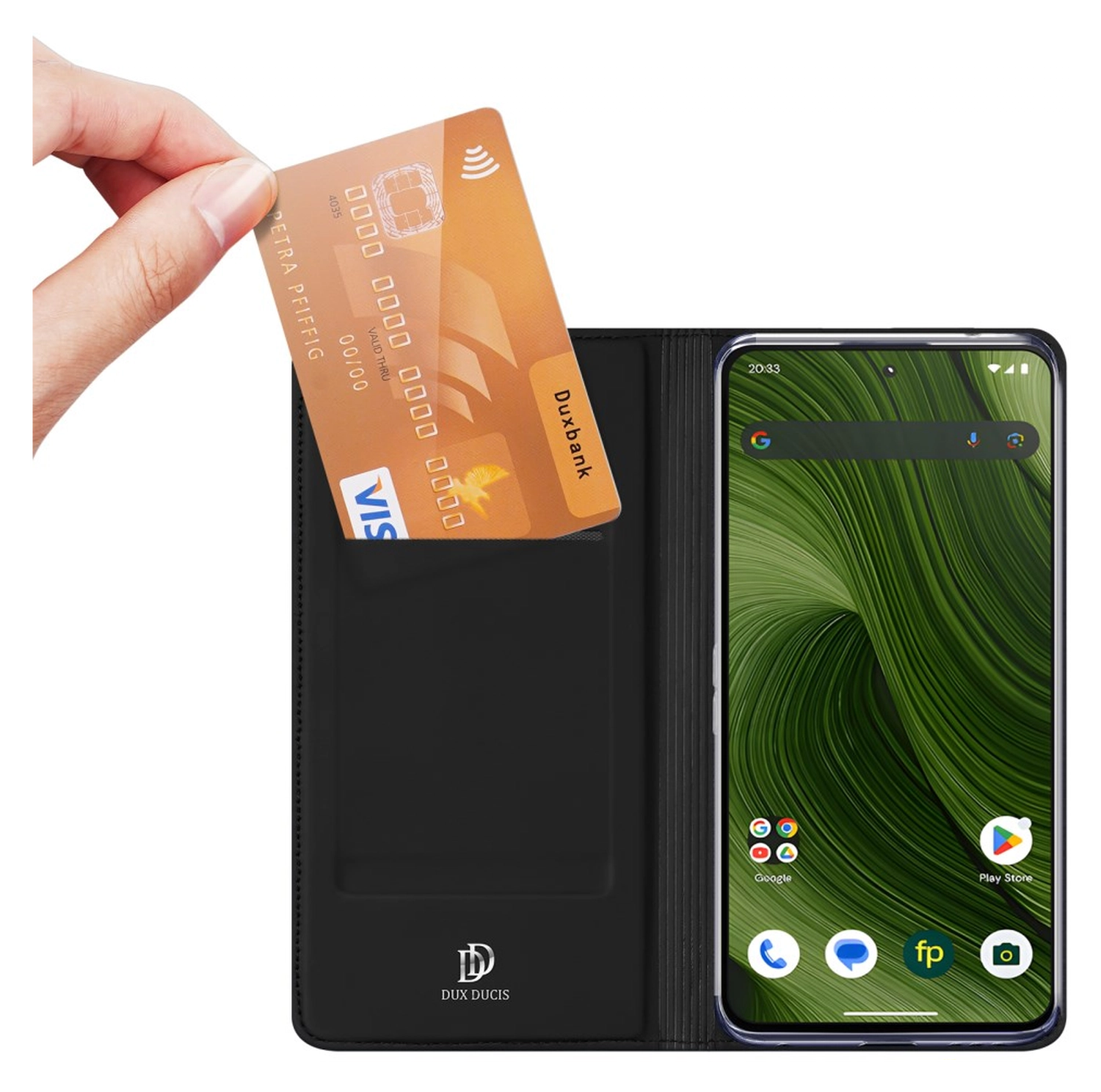 Dux Ducis Skin Pro FairPhone 6 / 6+ Hoesje Portemonnee Book Case Zwart afbeelding 2
