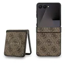 Guess 4G Classic MagSafe Samsung Galaxy Z Flip 7 Hoesje Back Cover Bruin
