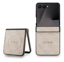 Guess 4G Classic MagSafe Samsung Galaxy Z Flip 7 Hoesje Back Cover Roze afbeelding