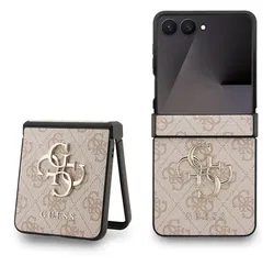 Guess Samsung Galaxy Z Flip 7 Hoesje Big 4G Logo Back Cover Roze afbeelding