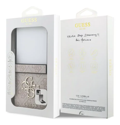 Guess Samsung Galaxy Z Flip 7 Hoesje Big 4G Logo Back Cover Roze afbeelding 5