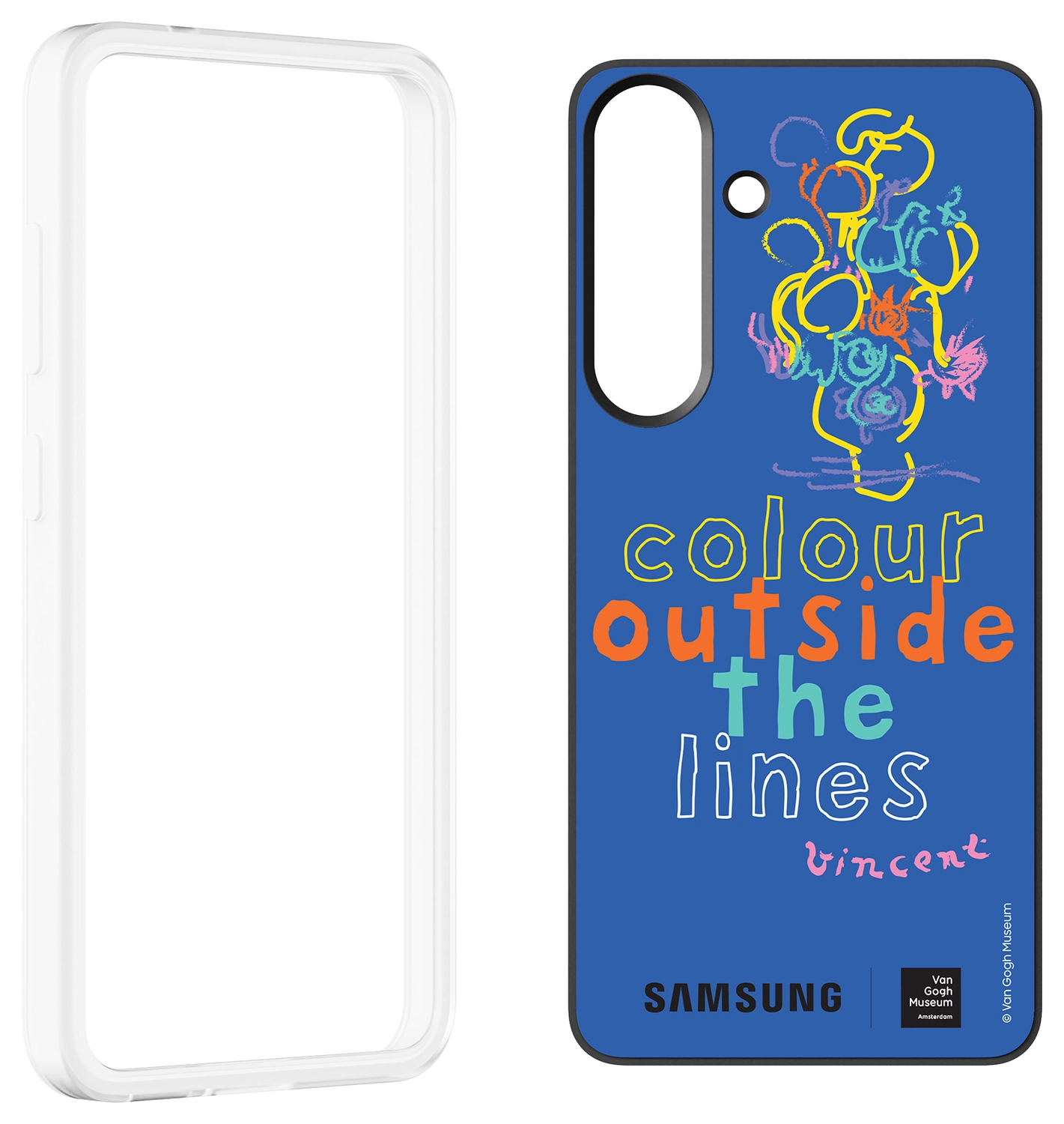 Origineel Samsung Galaxy S25 Hoesje FlipSuit Case Van Gogh Blauw afbeelding 3