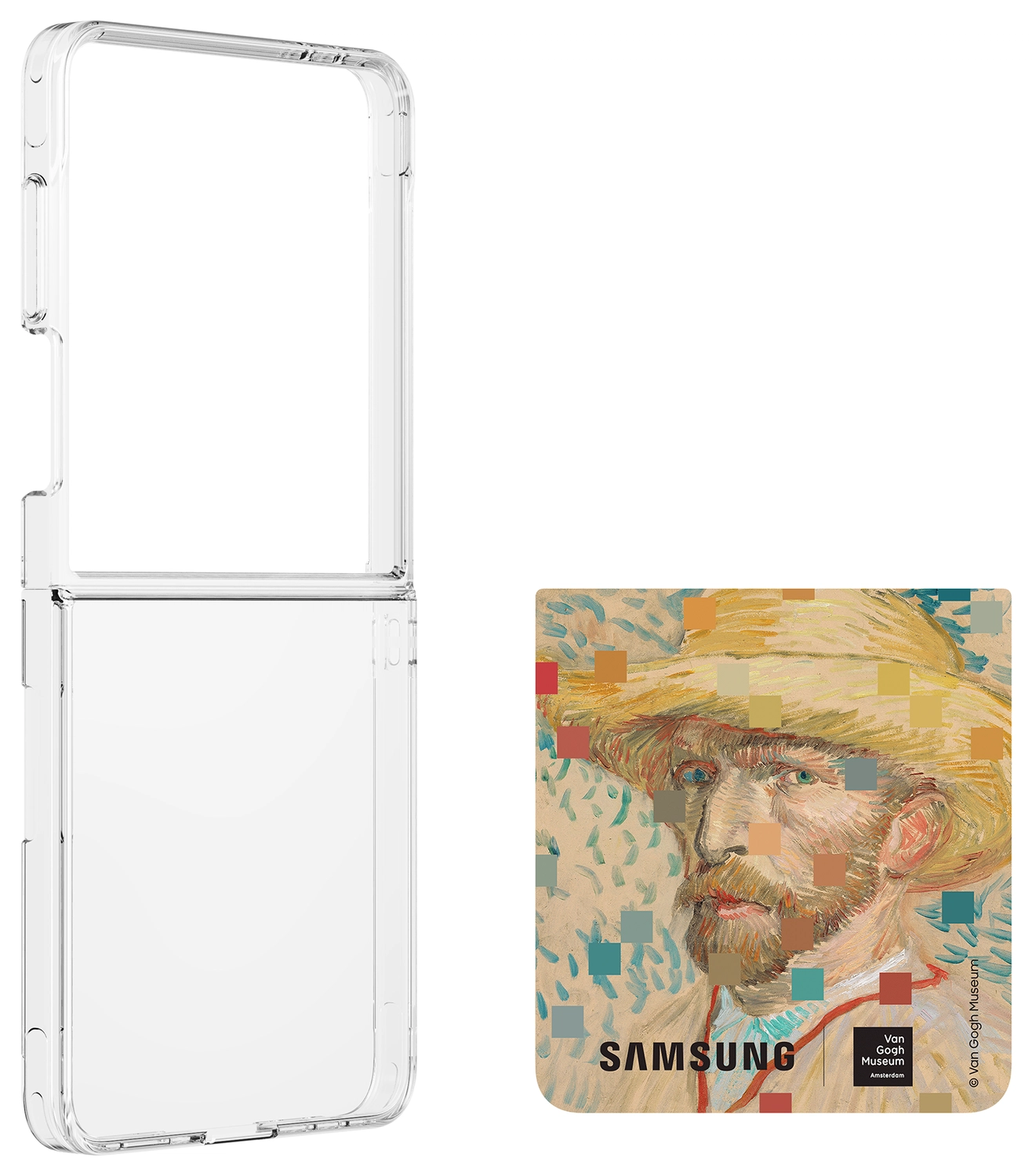 Origineel Samsung Galaxy Z Flip 7 Hoesje FlipSuit Case Van Gogh Beige afbeelding 3