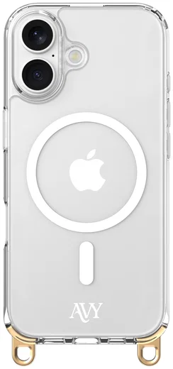 AVY Apple iPhone 17 Hoesje MagSafe met Koord Haakjes Transparant afbeelding 1