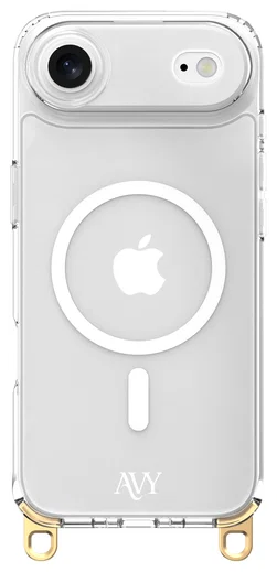 AVY Apple iPhone Air Hoesje MagSafe met Koord Haakjes Transparant afbeelding 1
