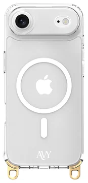 AVY Apple iPhone Air Hoesje MagSafe met Koord Haakjes Transparant