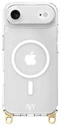 AVY Apple iPhone Air Hoesje MagSafe met Koord Haakjes Transparant afbeelding
