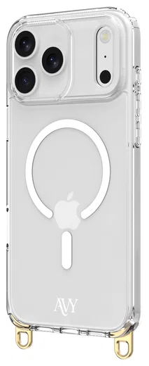 AVY Apple iPhone 17 Pro Hoesje MagSafe met Koord Haakjes Transparant afbeelding 18