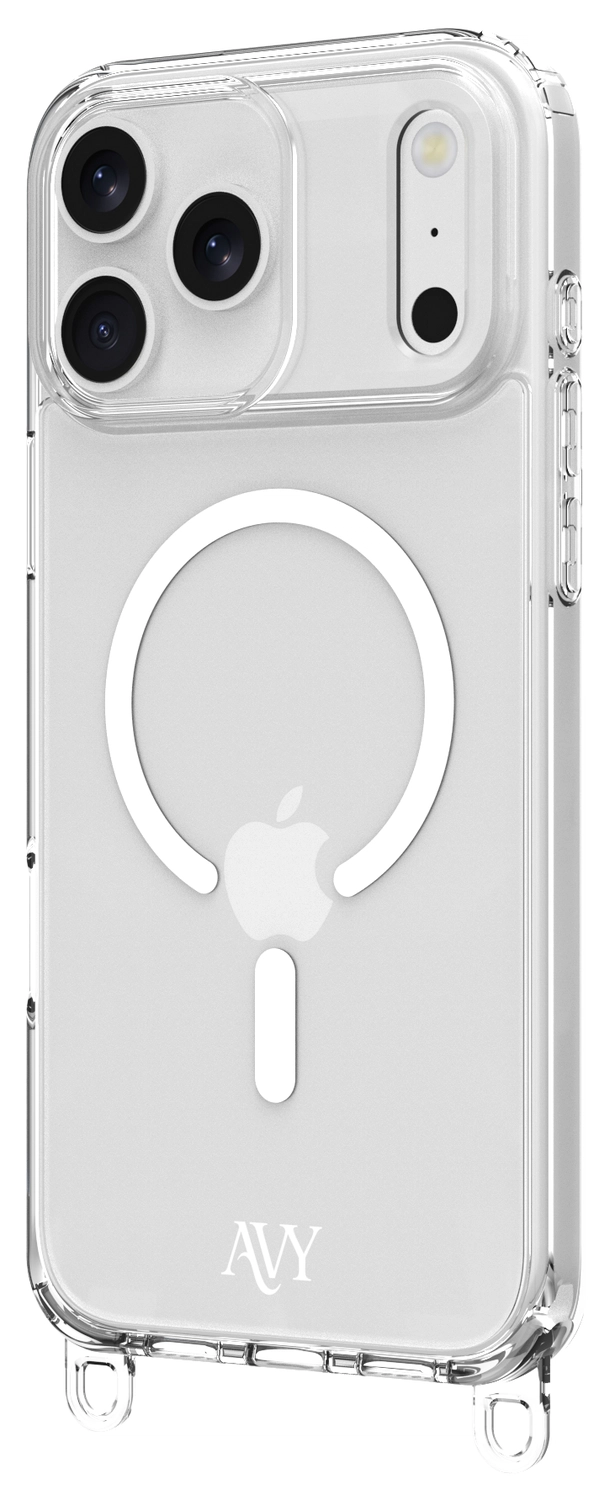 AVY Apple iPhone 17 Pro Hoesje MagSafe met Koord Haakjes Transparant afbeelding 19
