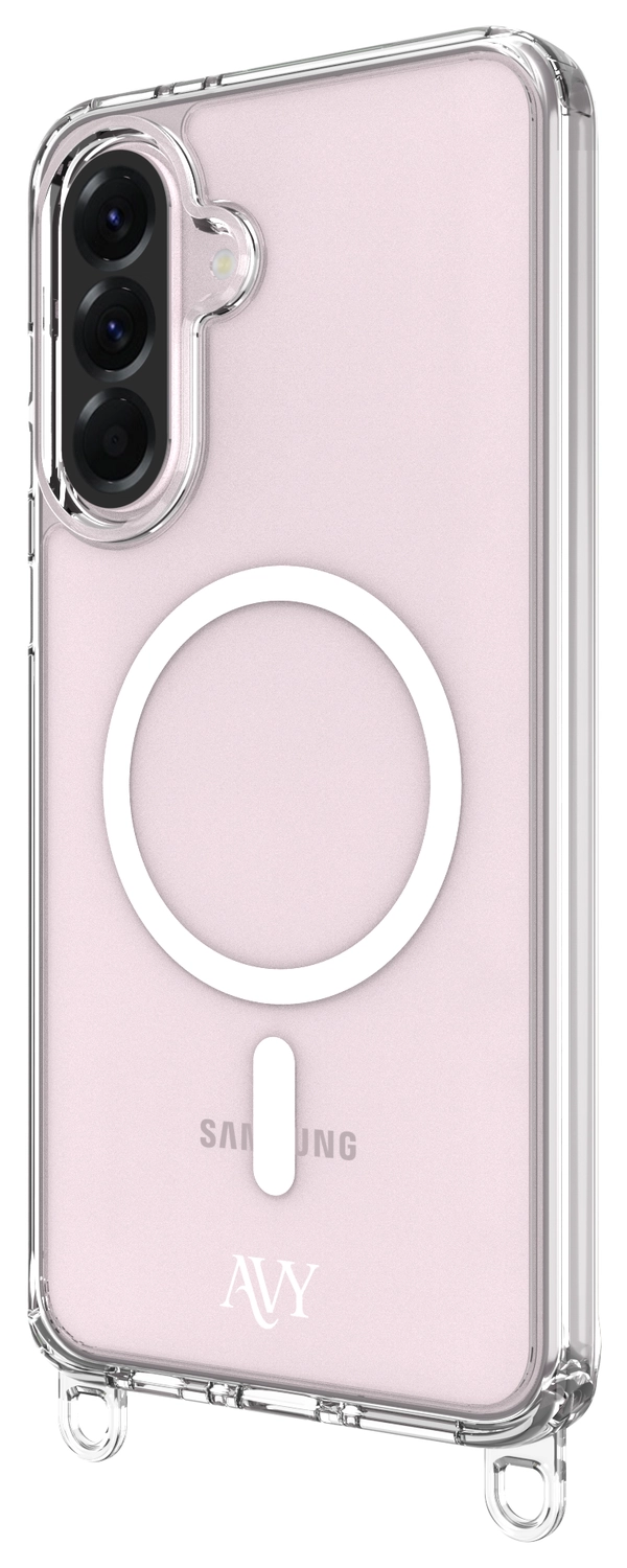 AVY Samsung Galaxy A56 / A36 Hoesje MagSafe met Koord Haakjes Transparant afbeelding 14