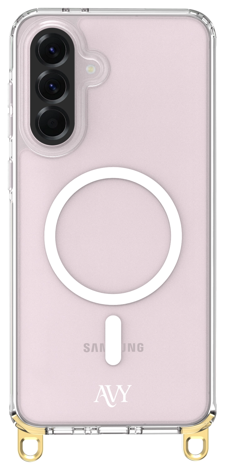 AVY Samsung Galaxy A56 / A36 Hoesje MagSafe met Koord Haakjes Transparant afbeelding 1