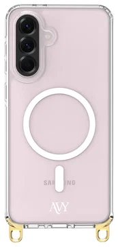 AVY Samsung Galaxy A56 / A36 Hoesje MagSafe met Koord Haakjes Transparant