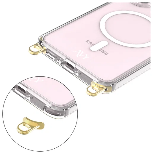 AVY Samsung Galaxy A56 / A36 Hoesje MagSafe met Koord Haakjes Transparant afbeelding 11