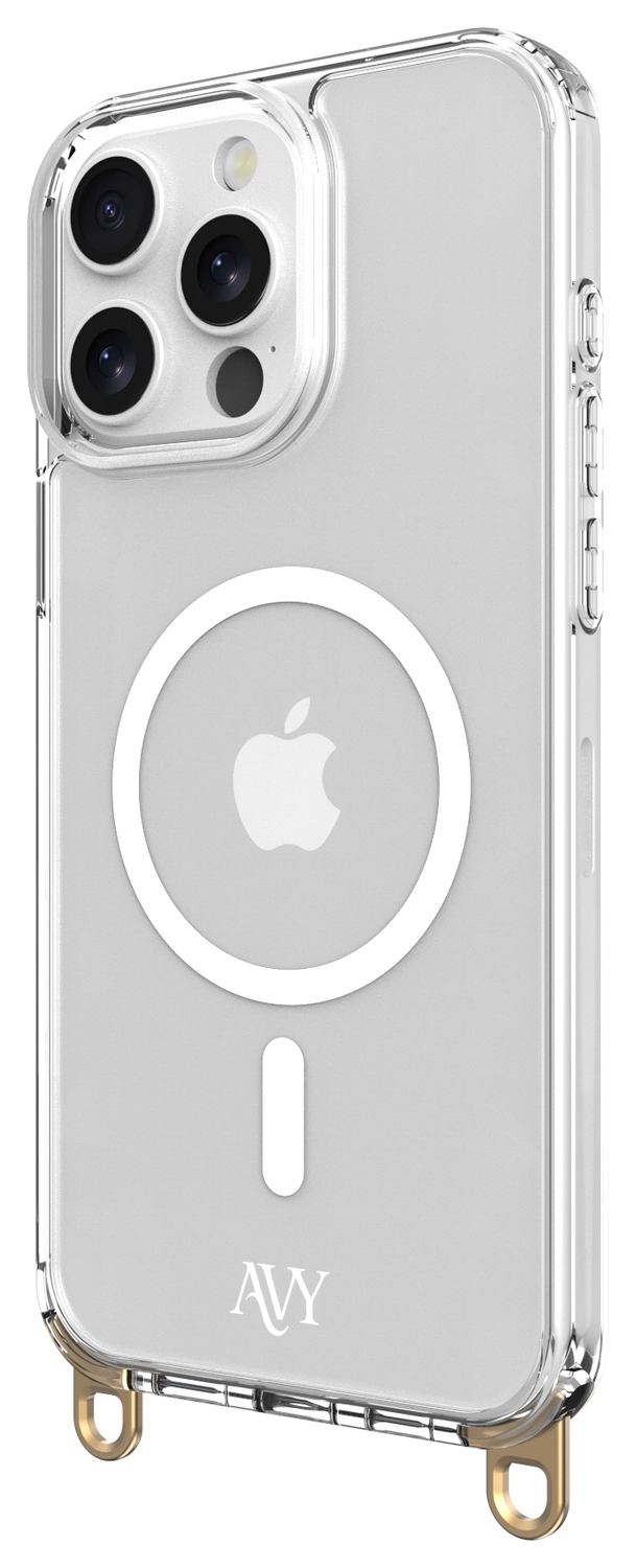 AVY Apple iPhone 16 Pro Max Hoesje MagSafe met Koord Haakjes Transparant afbeelding 16