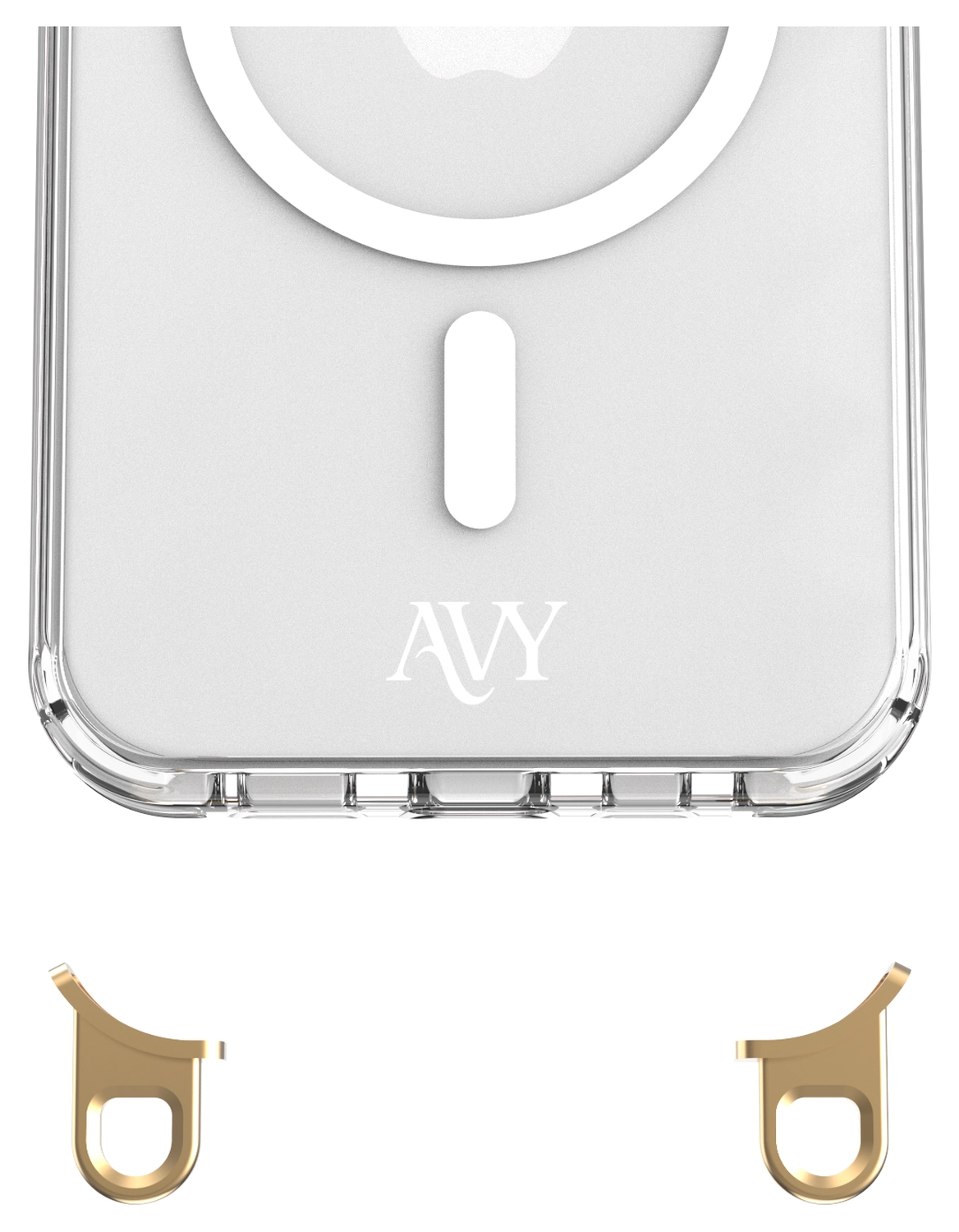AVY Apple iPhone 15 Pro Hoesje MagSafe met Koord Haakjes Transparant afbeelding 10