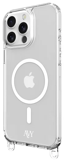 AVY Apple iPhone 15 Pro Hoesje MagSafe met Koord Haakjes Transparant afbeelding 14
