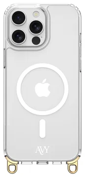 AVY Apple iPhone 13 Pro Hoesje MagSafe met Koord Haakjes Transparant