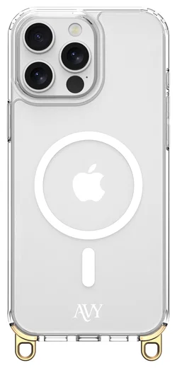 AVY Apple iPhone 13 Pro Max Hoesje MagSafe met Koord Haakjes Transparant afbeelding 1