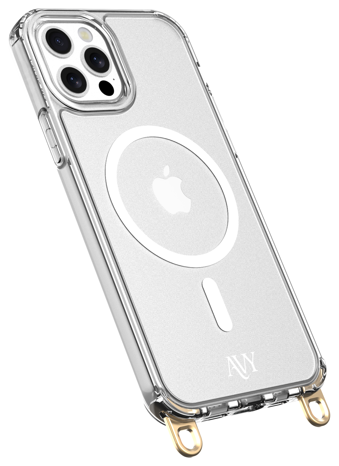 AVY Apple iPhone 12 / 12 Pro Hoesje MagSafe met Koord Haakjes Transparant afbeelding 13