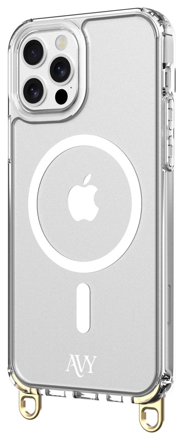 AVY Apple iPhone 12 / 12 Pro Hoesje MagSafe met Koord Haakjes Transparant afbeelding 14