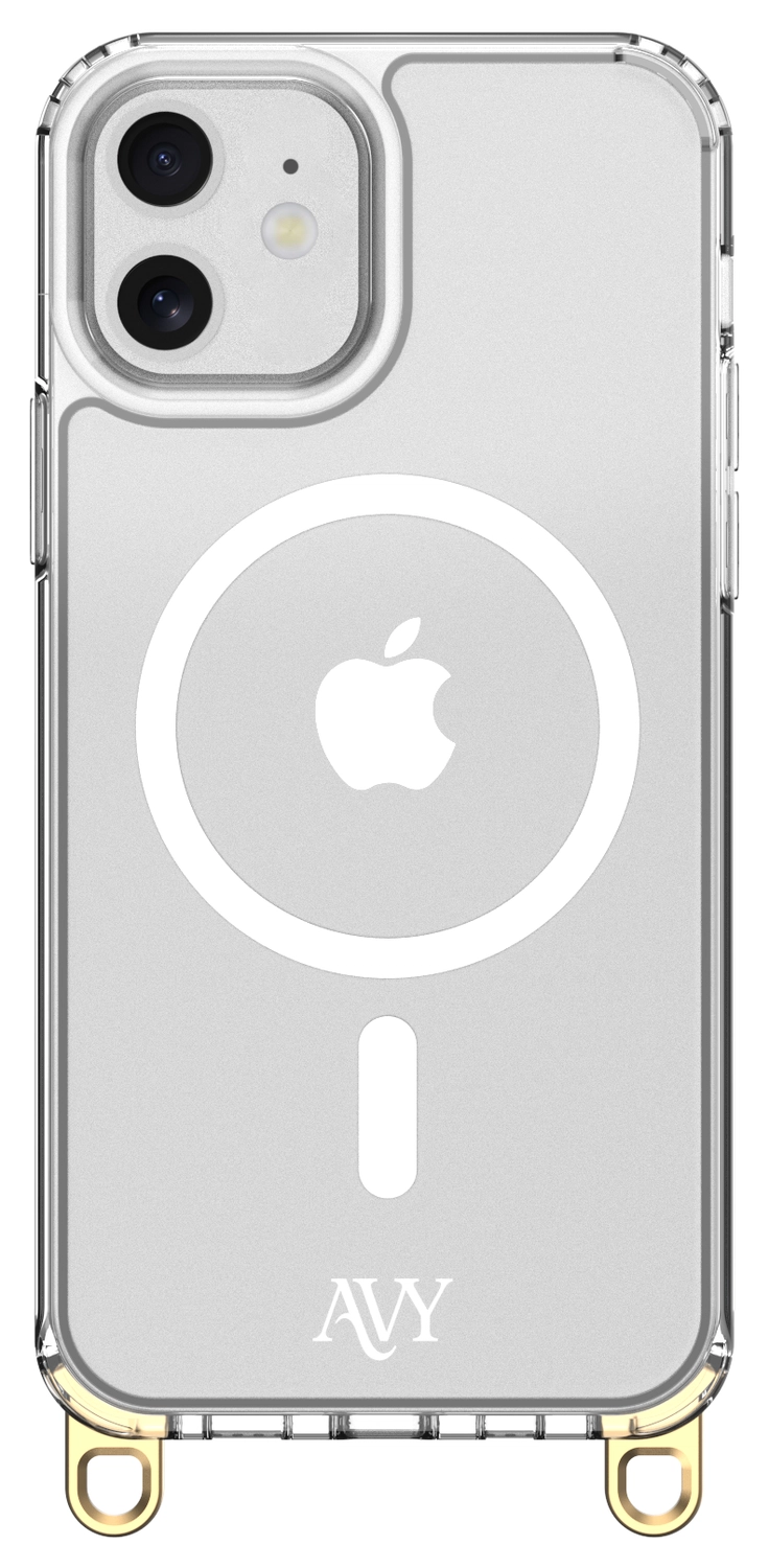 AVY Apple iPhone 11 Hoesje MagSafe met Koord Haakjes Transparant afbeelding 1