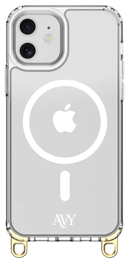 AVY Apple iPhone 11 Hoesje MagSafe met Koord Haakjes Transparant afbeelding 1