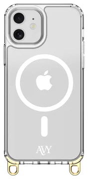 AVY Apple iPhone 11 Hoesje MagSafe met Koord Haakjes Transparant