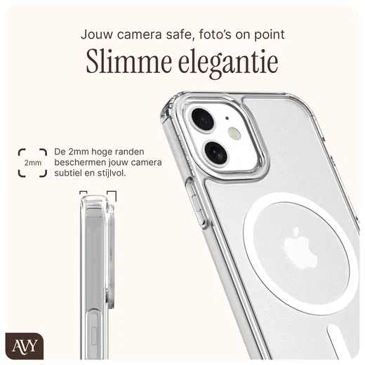 AVY Apple iPhone 11 Hoesje MagSafe met Koord Haakjes Transparant afbeelding 4