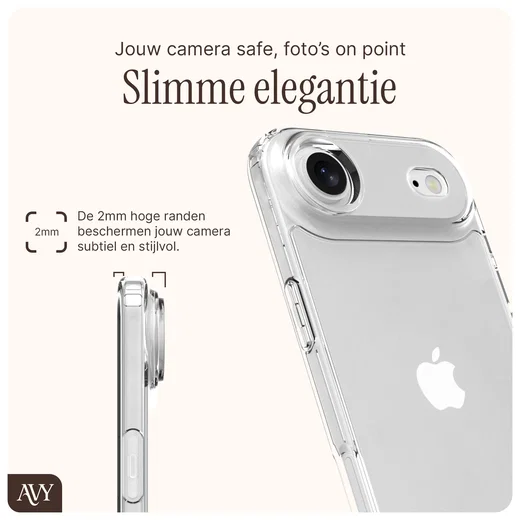 AVY Apple iPhone Air Hoesje met Koord Haakjes Transparant afbeelding 4