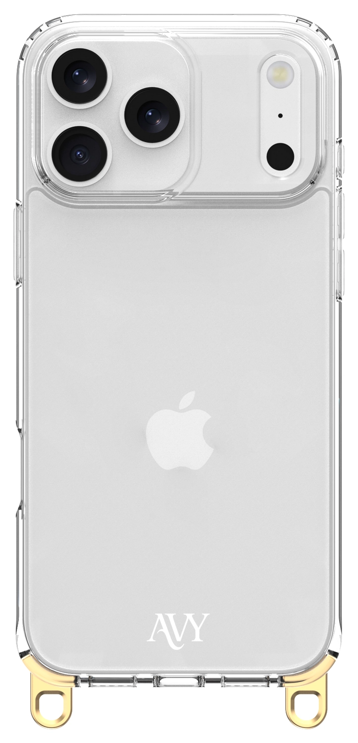 AVY Apple iPhone 17 Pro Max Hoesje met Koord Haakjes Transparant afbeelding 1