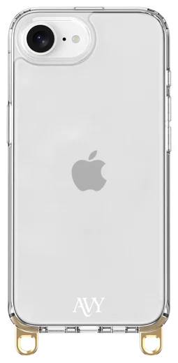 AVY Apple iPhone 17e / 16e Hoesje met Koord Haakjes Transparant afbeelding 1
