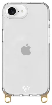 AVY Apple iPhone 17e / 16e Hoesje met Koord Haakjes Transparant