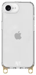 AVY Apple iPhone 17e / 16e Hoesje met Koord Haakjes Transparant afbeelding