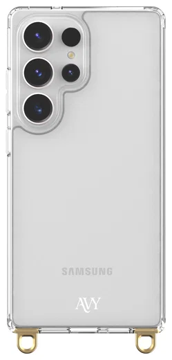 AVY Samsung Galaxy S25 Ultra Hoesje met Koord Haakjes Transparant afbeelding 1