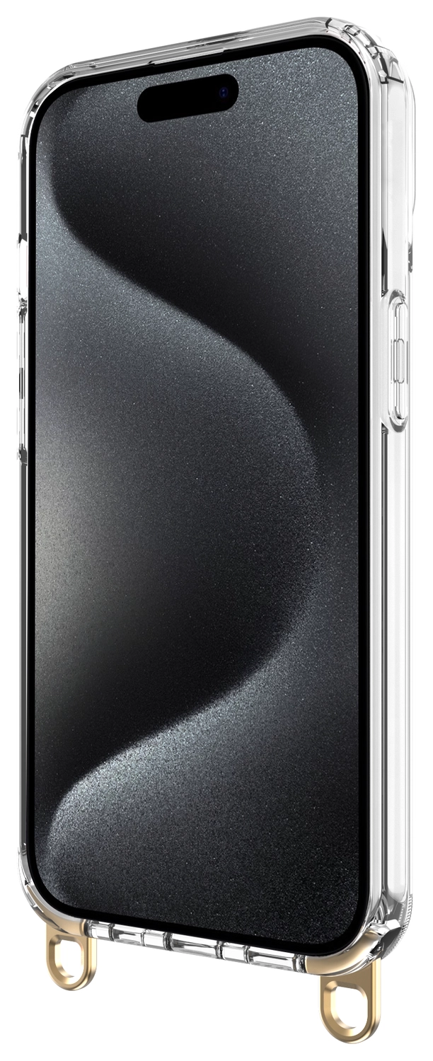 AVY Apple iPhone 15 Pro Hoesje met Koord Haakjes Transparant afbeelding 16