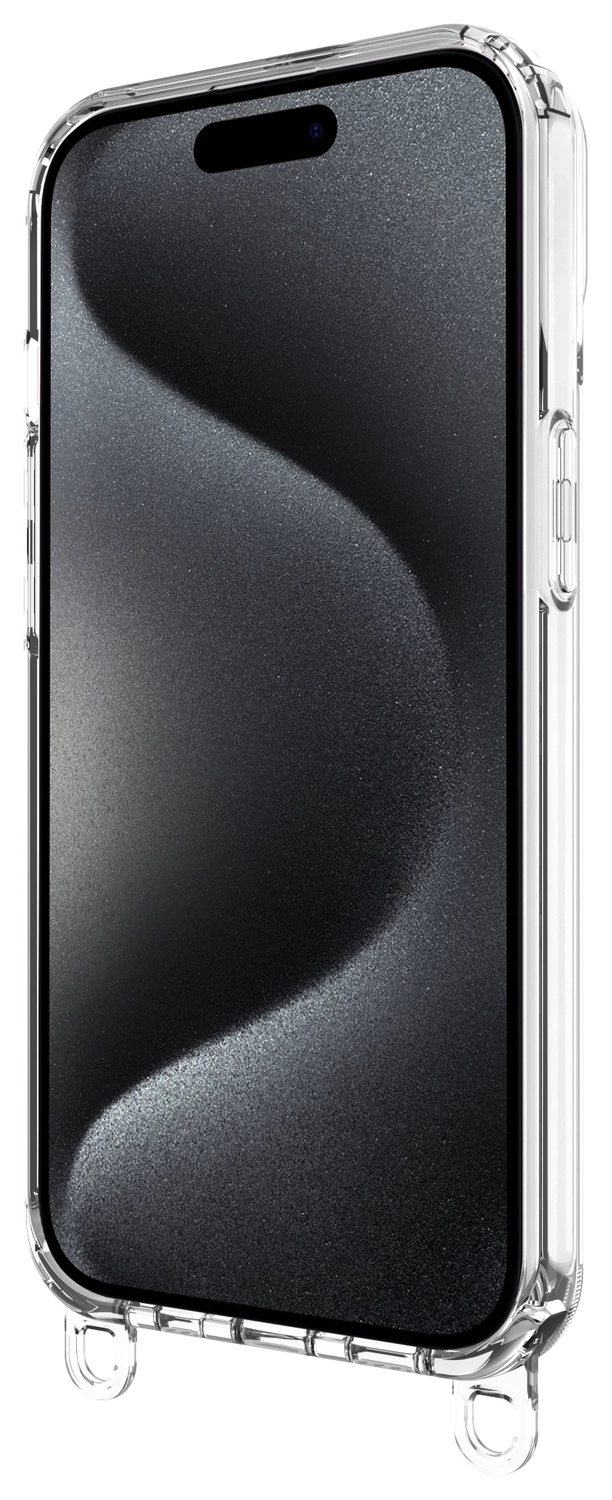 AVY Apple iPhone 15 Pro Max Hoesje met Koord Haakjes Transparant afbeelding 15