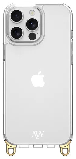 AVY Apple iPhone 15 Pro Max Hoesje met Koord Haakjes Transparant afbeelding 13