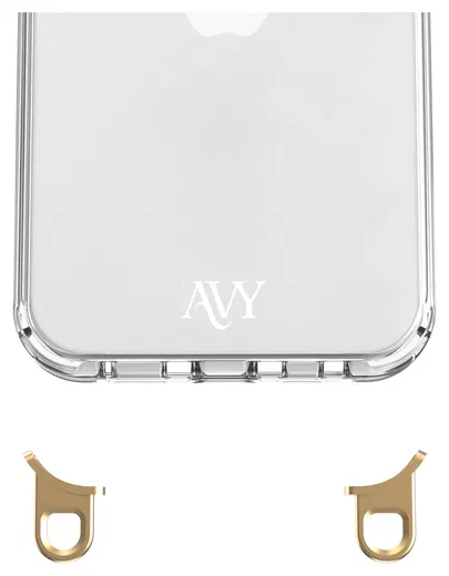 AVY Apple iPhone 14 Pro Hoesje met Koord Haakjes Transparant afbeelding 8