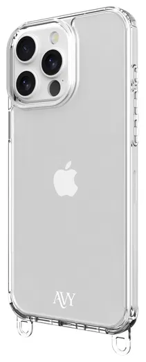 AVY Apple iPhone 14 Pro Hoesje met Koord Haakjes Transparant afbeelding 11