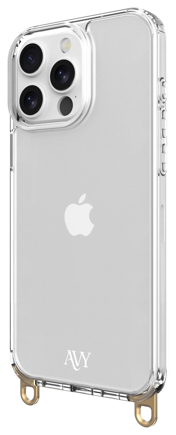 AVY Apple iPhone 14 Pro Hoesje met Koord Haakjes Transparant afbeelding 12