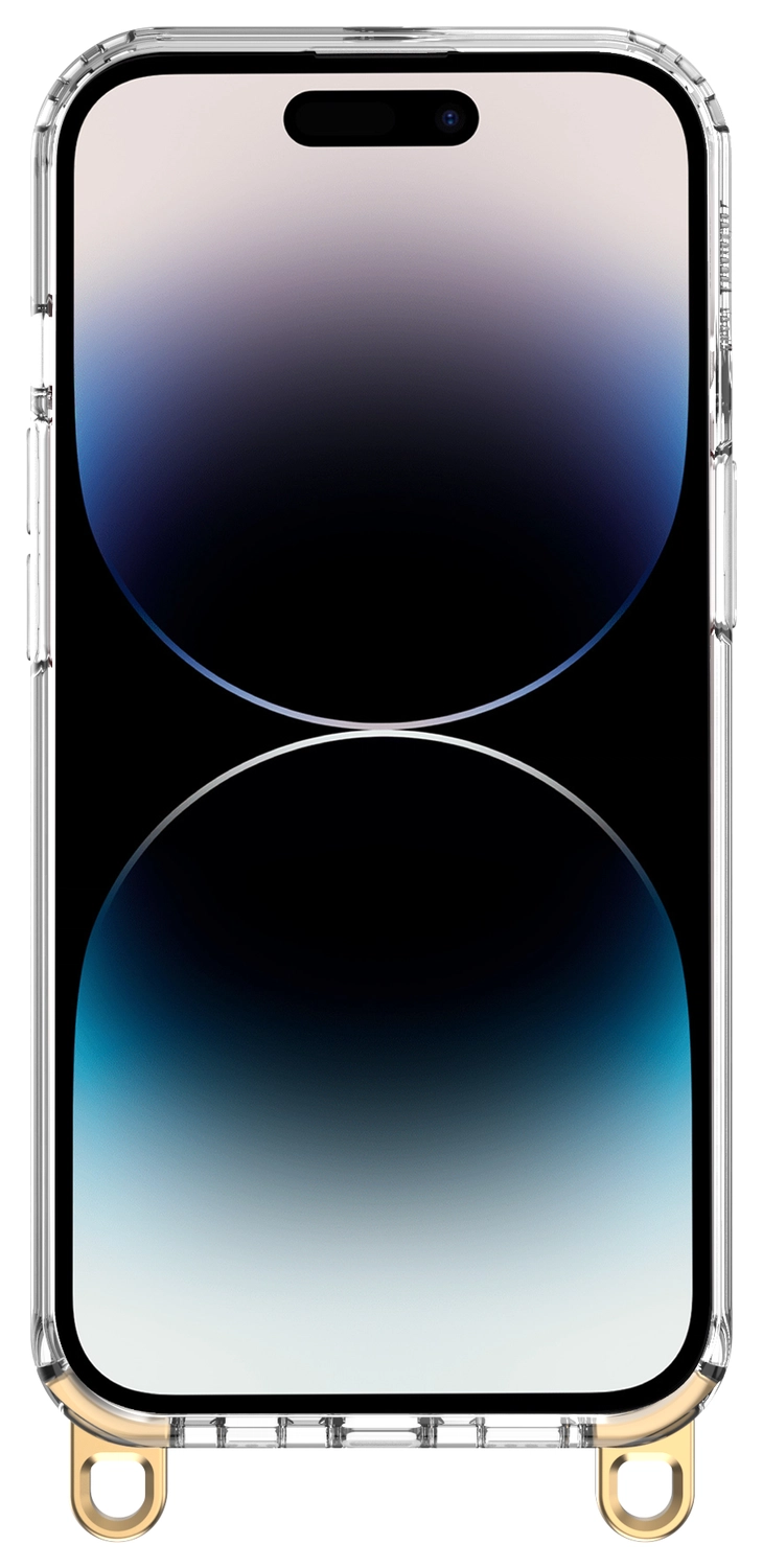 AVY Apple iPhone 14 Pro Hoesje met Koord Haakjes Transparant afbeelding 14