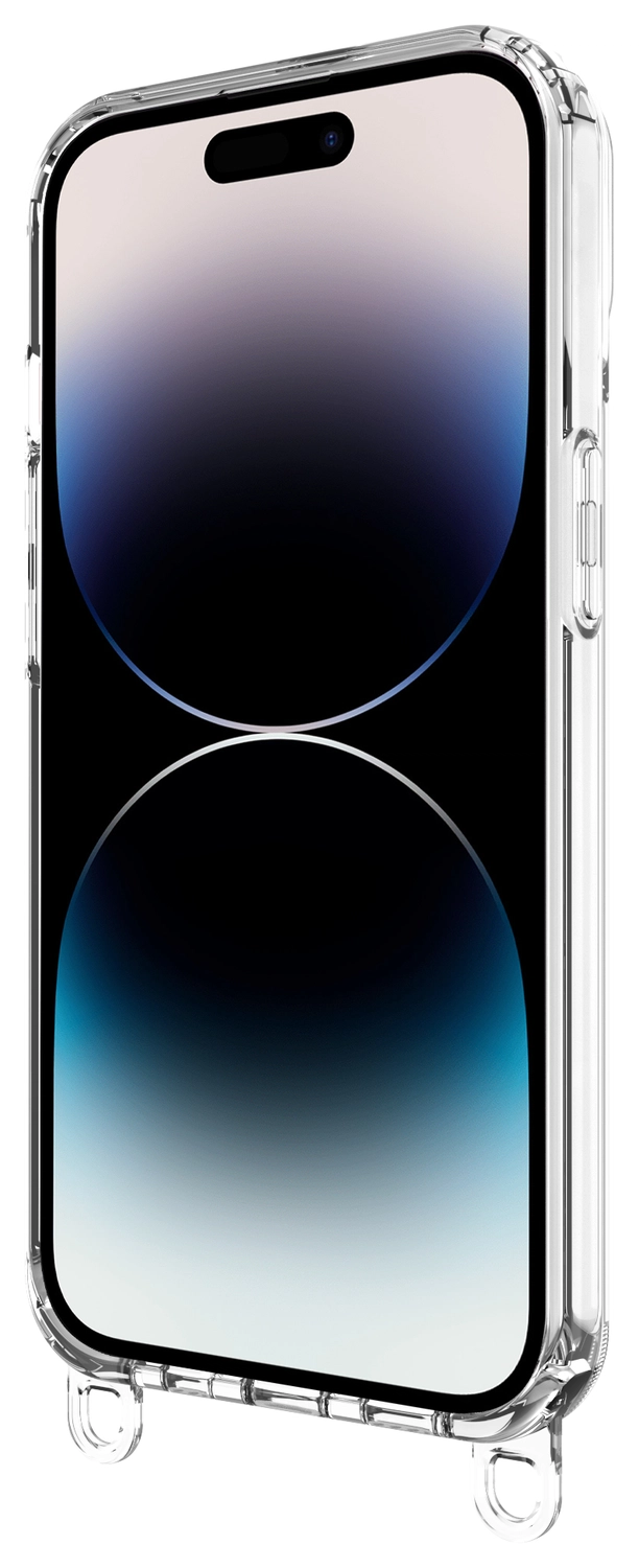 AVY Apple iPhone 14 Pro Max Hoesje met Koord Haakjes Transparant afbeelding 15