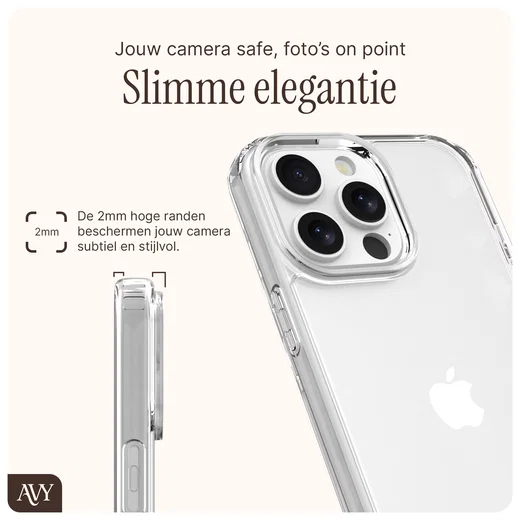 AVY Apple iPhone 13 Pro Hoesje met Koord Haakjes Transparant afbeelding 4