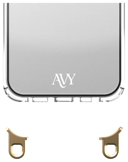 AVY Apple iPhone 12 / 12 Pro Hoesje met Koord Haakjes Transparant afbeelding 9