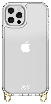 AVY Apple iPhone 12 Pro Max Hoesje met Koord Haakjes Transparant
